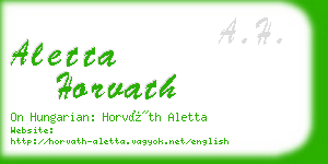 aletta horvath business card